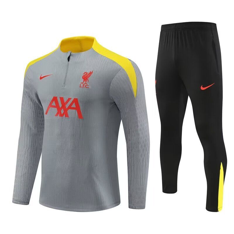 AAA Quality Liverpool 24/25 Tracksuit - Grey/Yellow